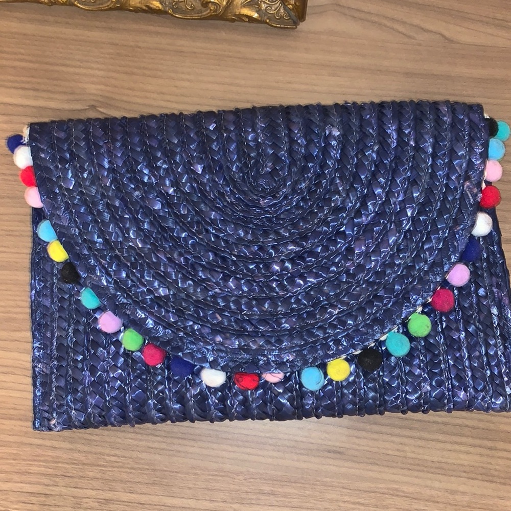 Pom Pom Envelope Clutch